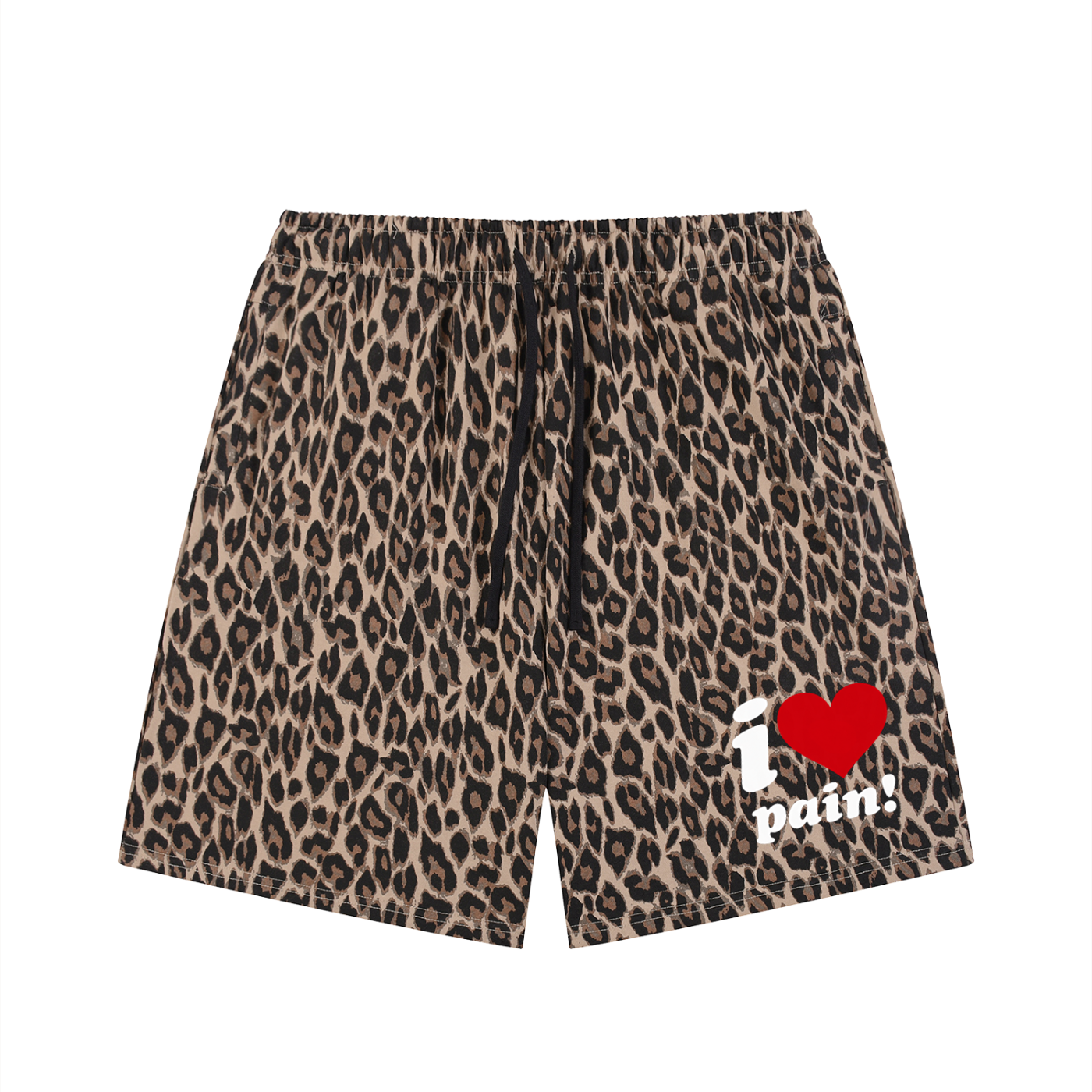 ILOVEPAIN Heavyweight Leopard Drawstring Shorts