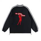 The Pig Pen Striped Lapel Collar Sweatshirt