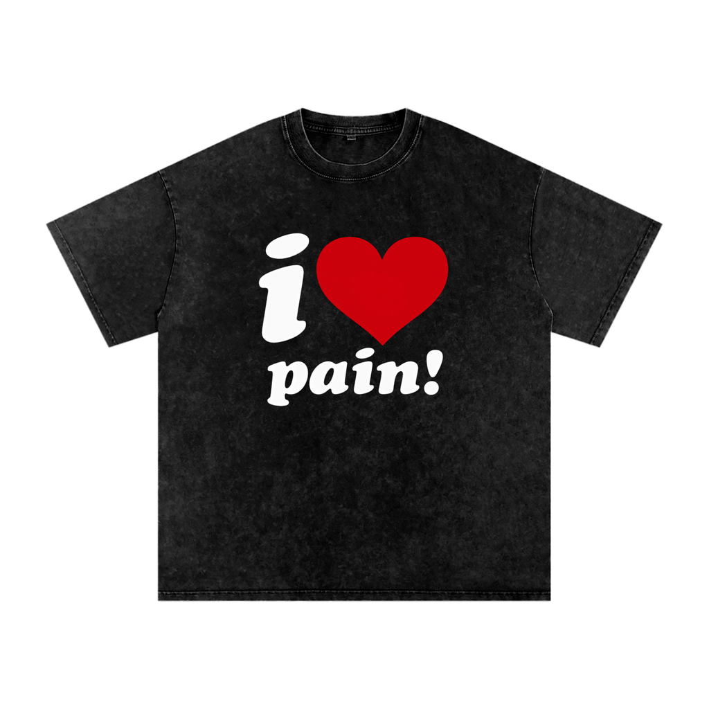 ILOVEPAIN (Undefeated) Snow Washed Oversized Cotton T-Shirt