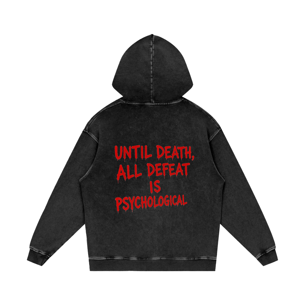 UNDEFEATED SNOW WASHED LOOSE COTTON HOODIE